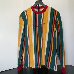 GUESS Originals Striped Long Sleeve Shirt – Retro 90s Style, Size Small